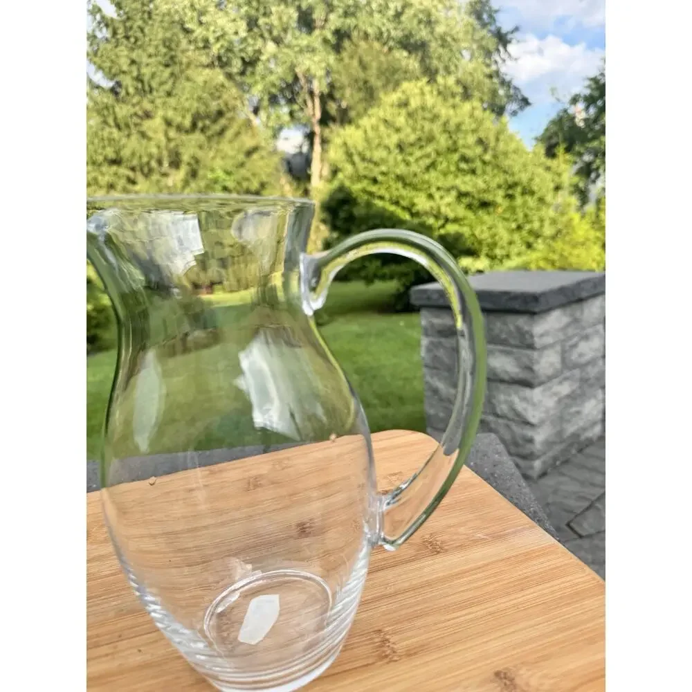 Vintage Christofle French Clear Crystal Water Pitcher Jug 48 oz